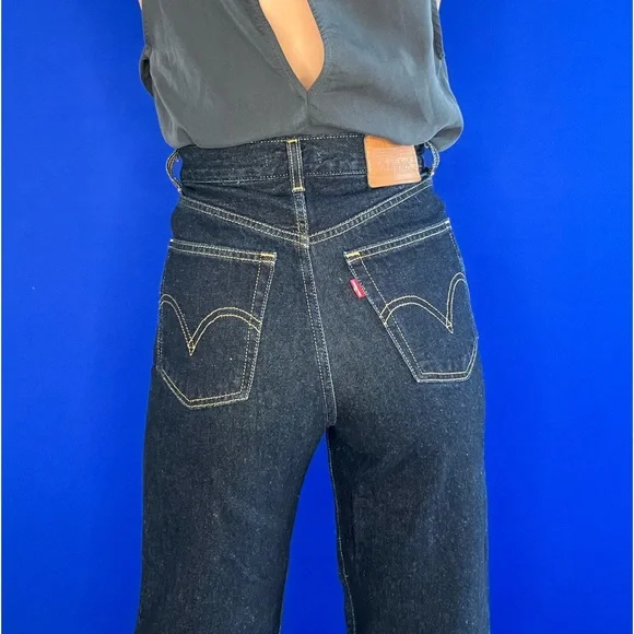 Levi’s High Loose Ribcage dark wash bootcut jeans W25 L31 - Picture 7 of 12